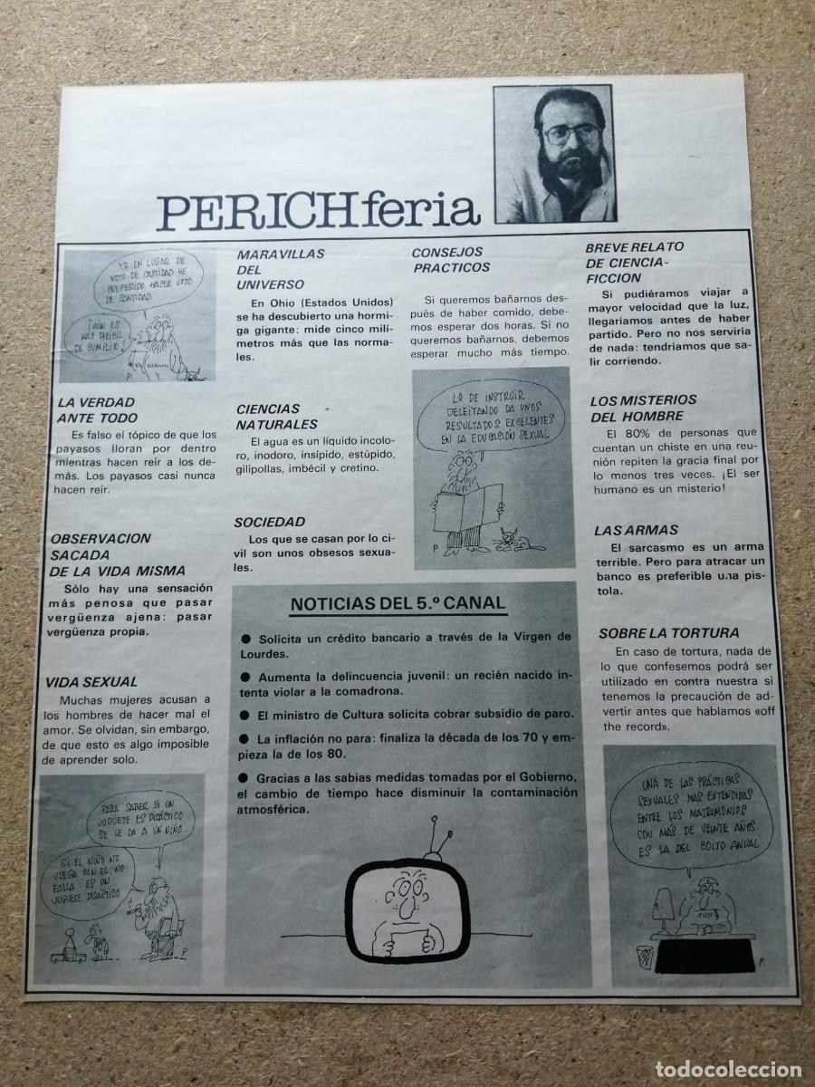 Otros Art&iacute;culos de Coleccionismo en Papel: RECORTE PERICH FERIA (INTERVIU)