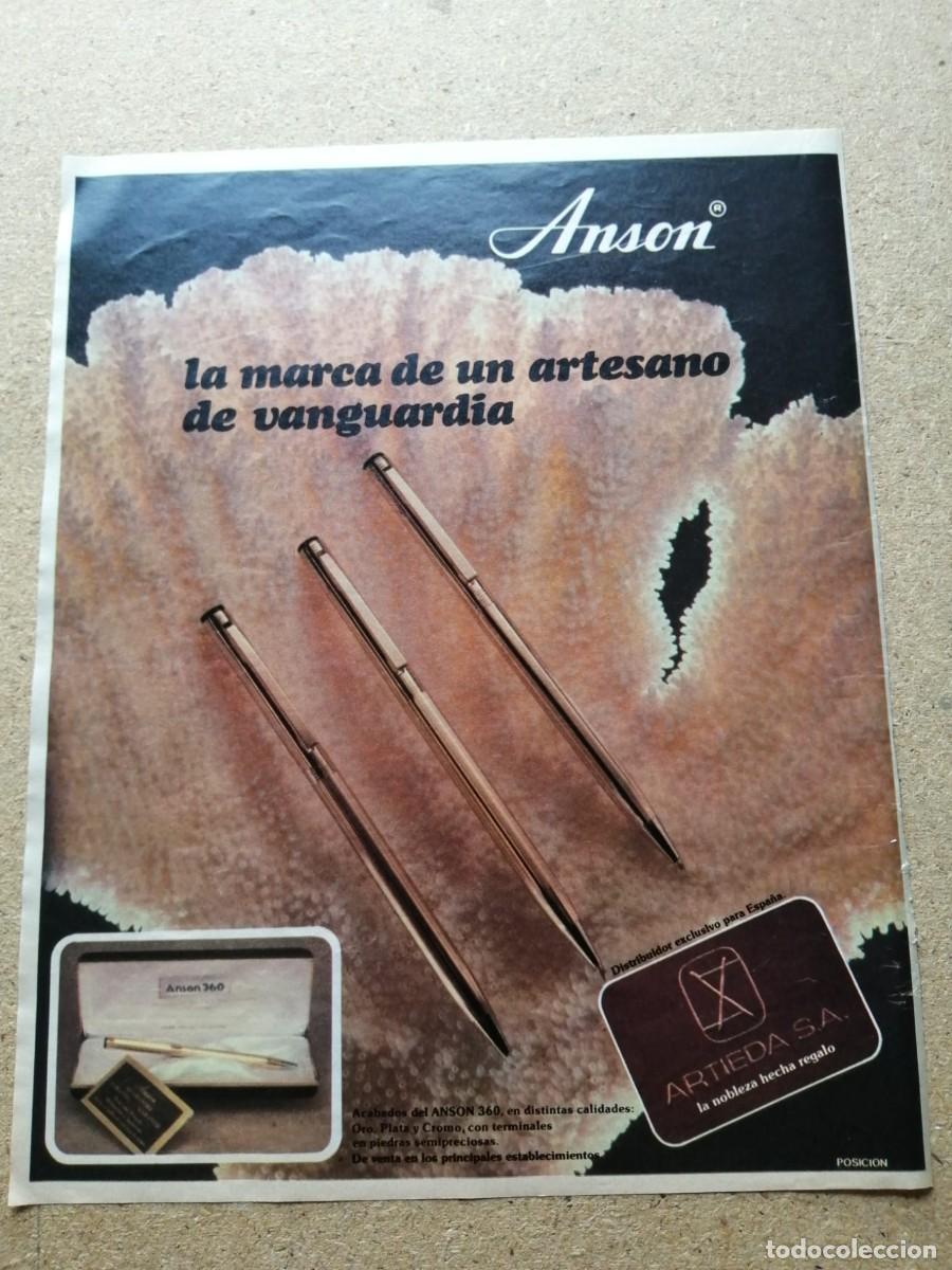 Otros Art&iacute;culos de Coleccionismo en Papel: ANUNCIO. BOLIGRAFOS ANSON 360