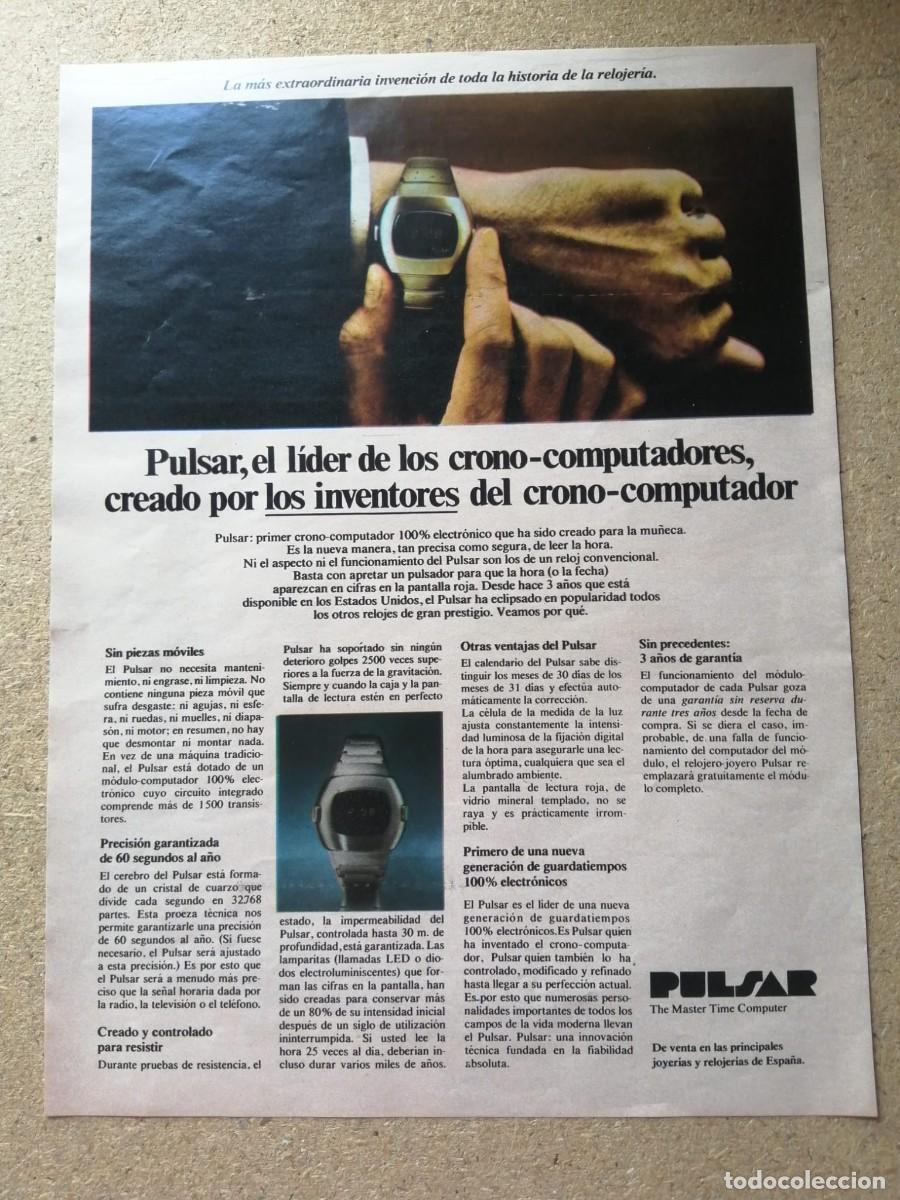 Otros Art&iacute;culos de Coleccionismo en Papel: ANUNCIO. CRONO COMPUTADOR PULSAR