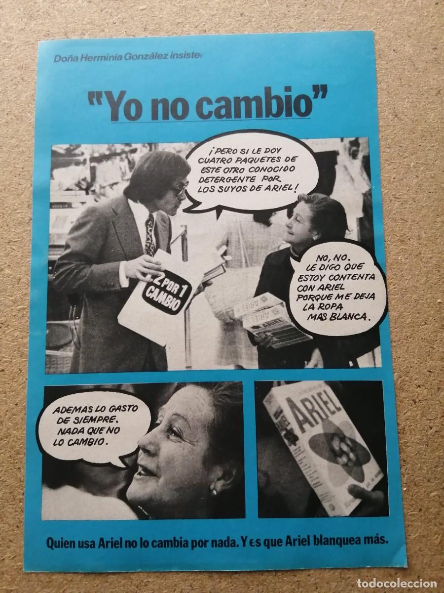Otros Art&iacute;culos de Coleccionismo en Papel: ANUNCIO. DETERGENTE ARIEL