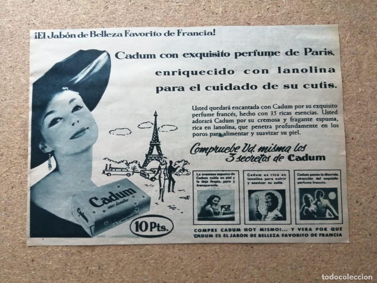 Otros Art&iacute;culos de Coleccionismo en Papel: ANUNCIO. JABON DE BELLEZA CADUM