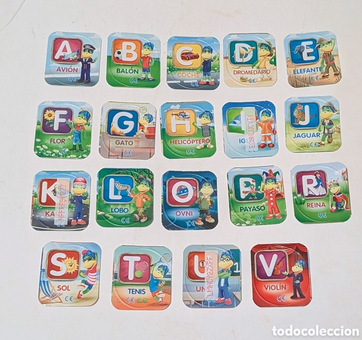 Otros Art&iacute;culos de Coleccionismo en Papel: Tapas Danone. Danonino. Letras. Alfabeto