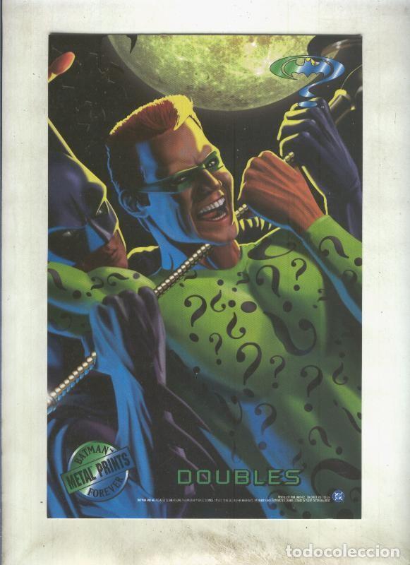 Otros art&iacute;culos de coleccionismo en papel: Lamina plastificada de Batman Forever: metal Prints: Doubles - Varios