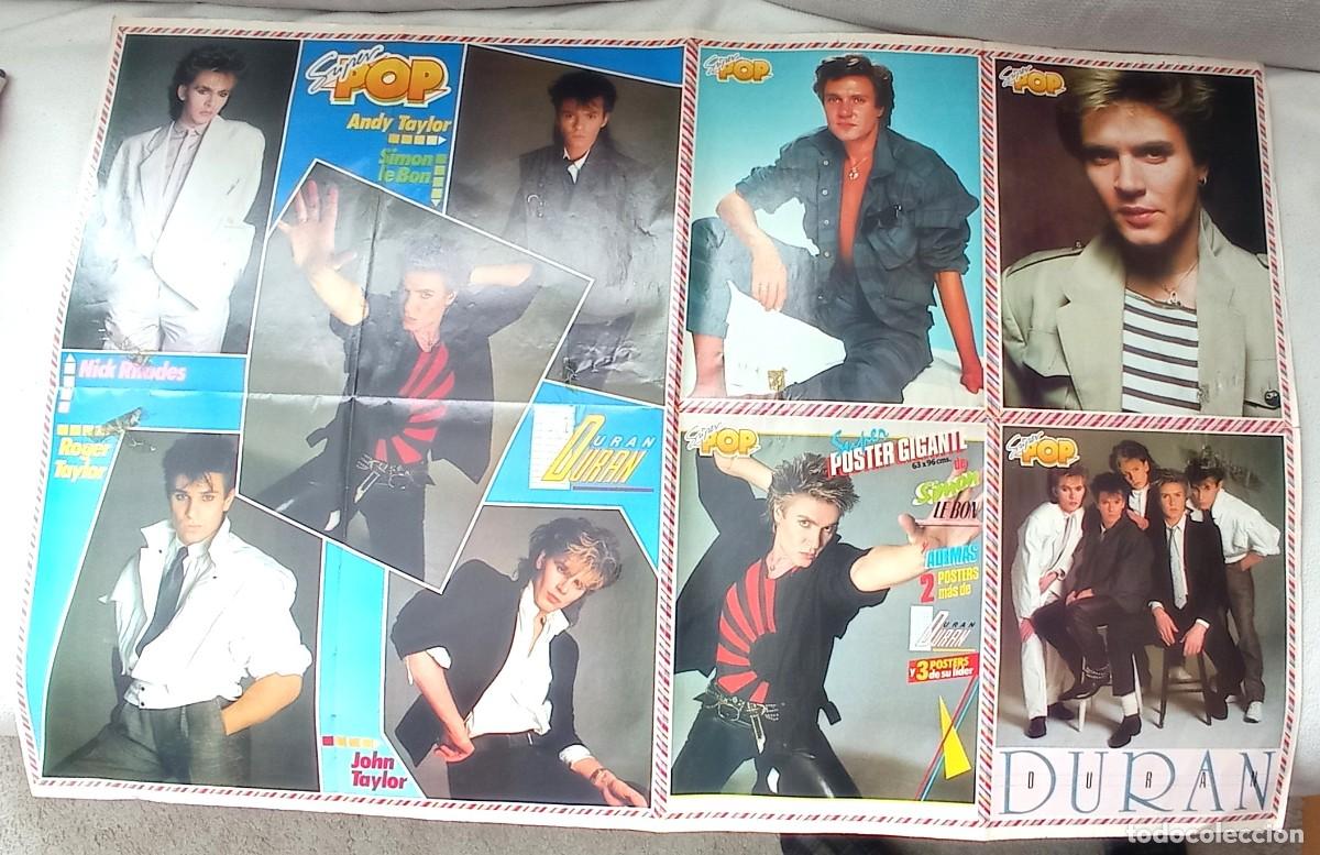 Otros Art&iacute;culos de Coleccionismo en Papel: Poster a doble cara y gran tama&ntilde;o 95,5 cm X 63 cm de DURAN DURAN de la revista super pop a&ntilde;os 80
