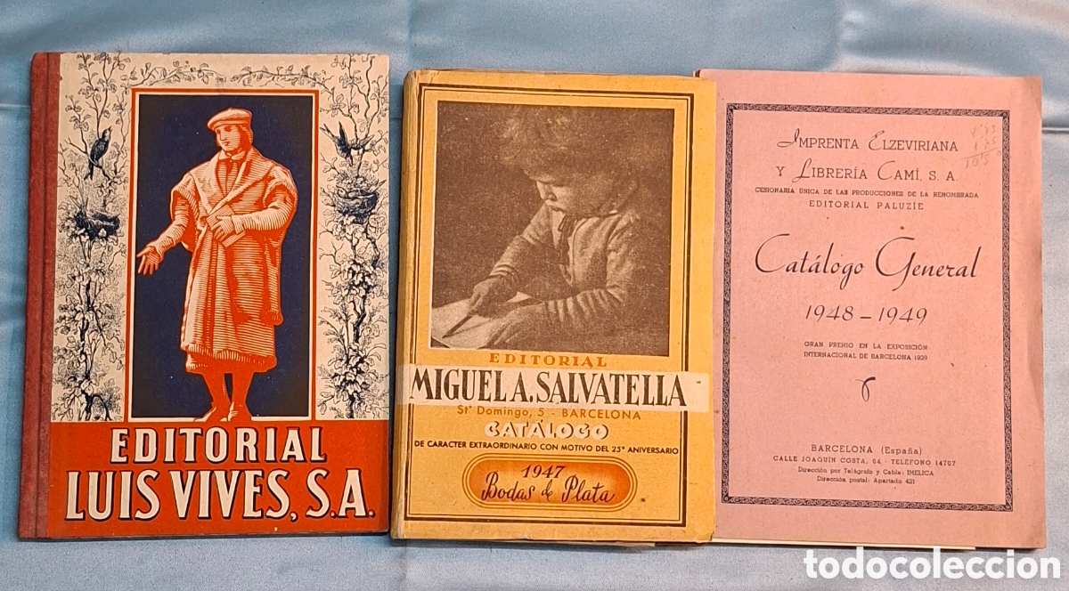 Otros Art&iacute;culos de Coleccionismo en Papel: Lote 3 Cat&aacute;logos Editoriales Antiguos