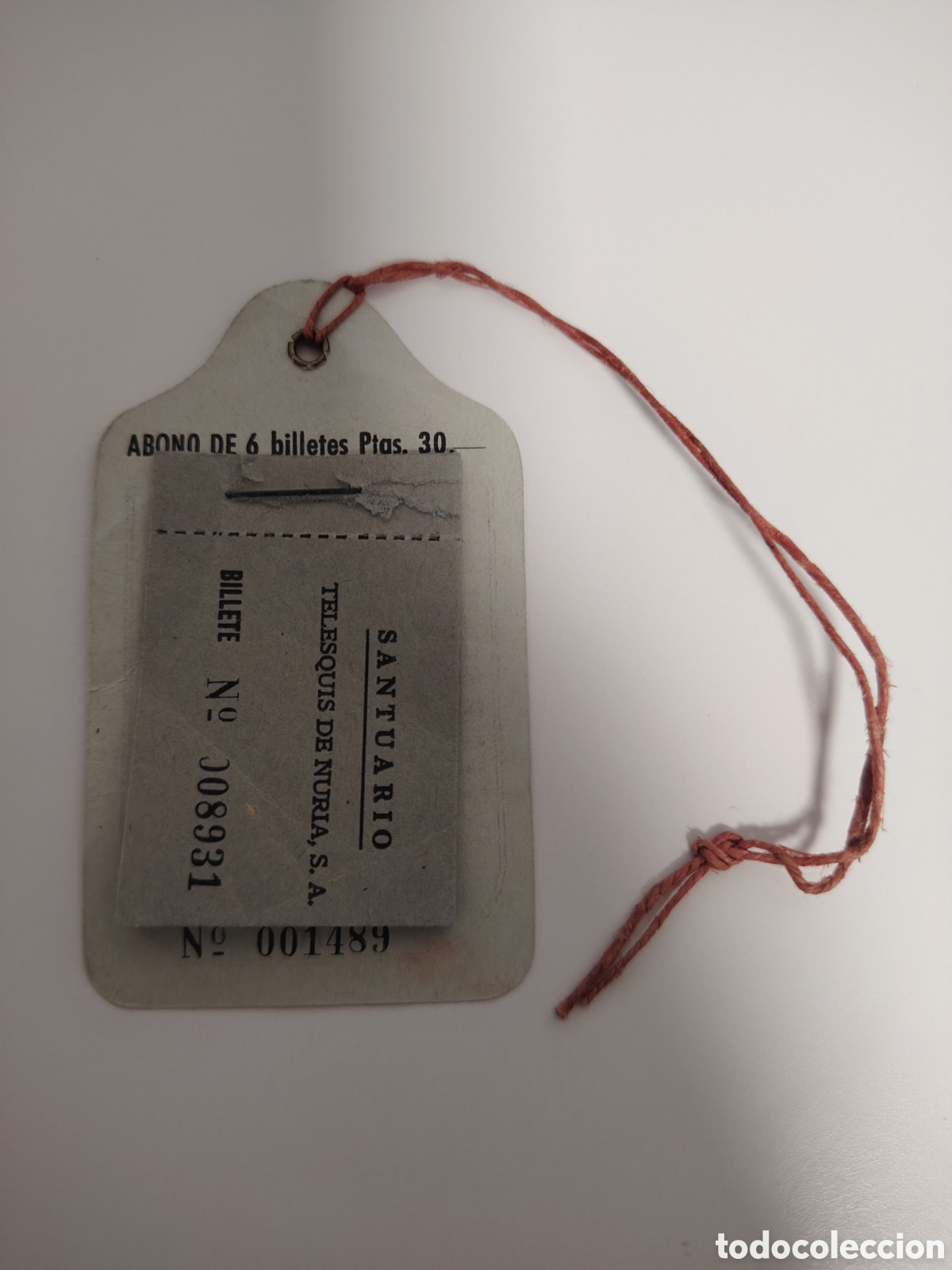 Otros Art&iacute;culos de Coleccionismo en Papel: Entradas Telesqu&iacute; del Santuario Nuria. Girona. Catalunya