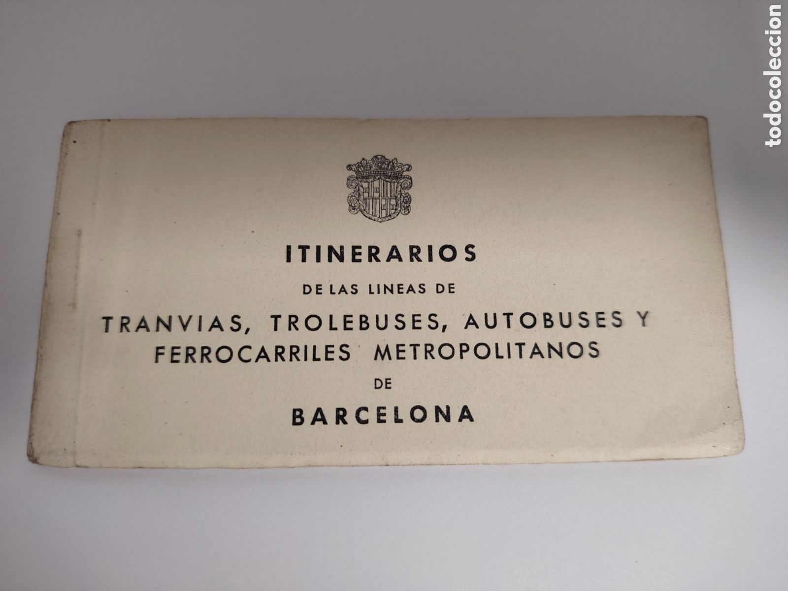 Otros Art&iacute;culos de Coleccionismo en Papel: Itinerarios tranv&iacute;as,trolebuses....Barcelona 1959. Catalunya