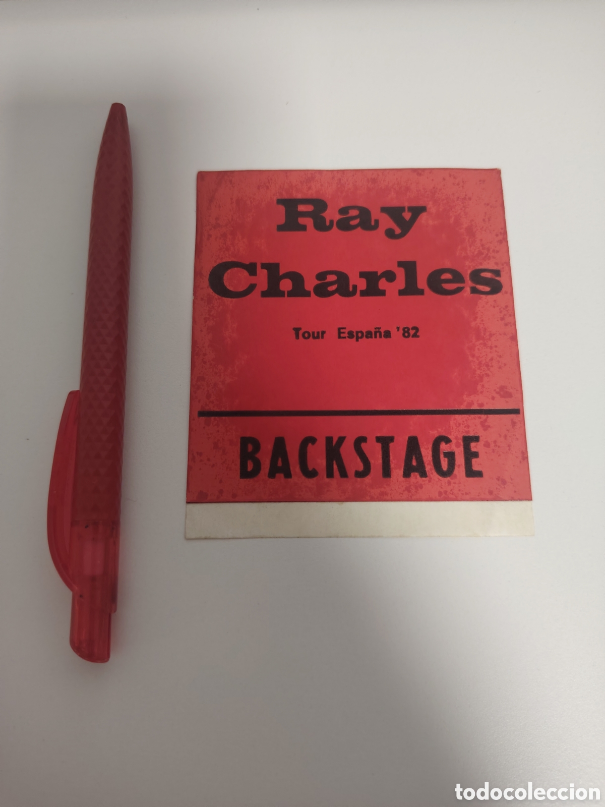 Otros Art&iacute;culos de Coleccionismo en Papel: Ray Charles pase backstage 1982. Barcelona