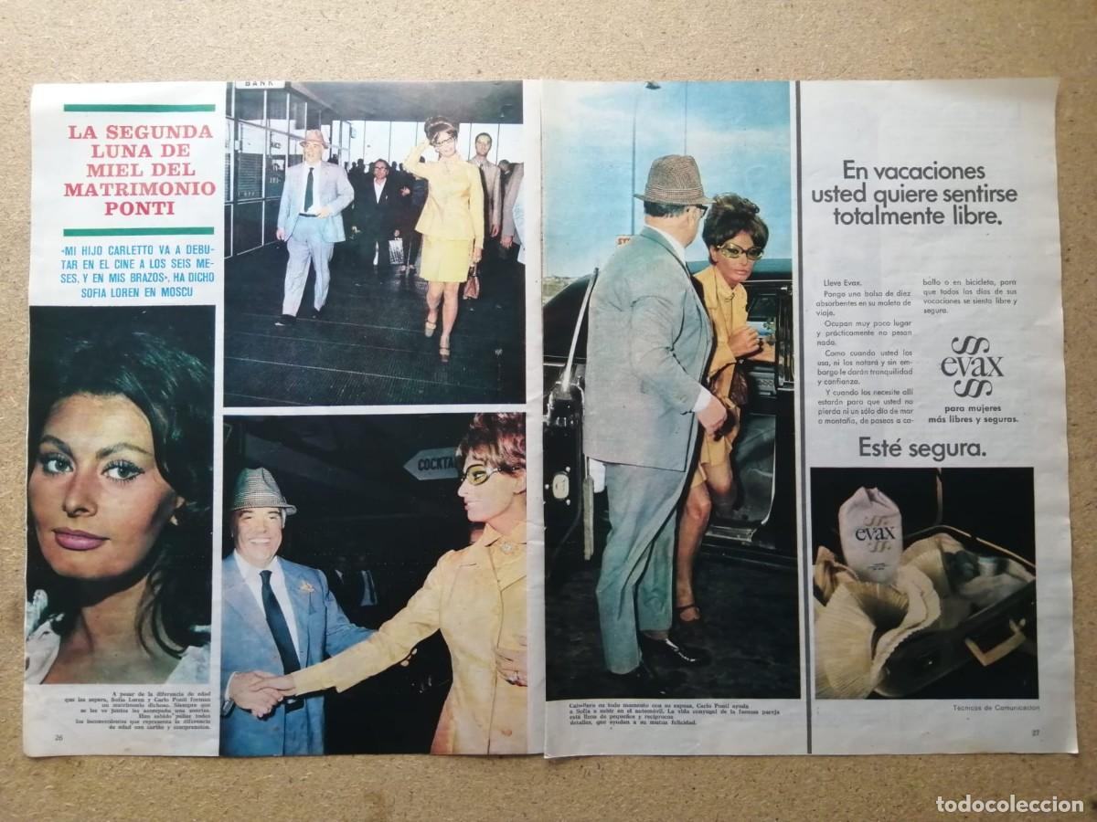 Otros Art&iacute;culos de Coleccionismo en Papel: REPORTAJE. LA SEGUNDA LUNA DE MIEL DE SOFIA LOREN Y CARLO PONTI