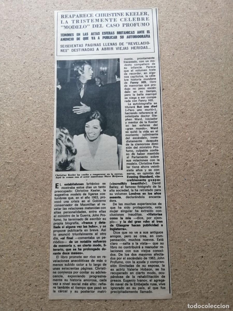 Altri oggetti di carta: REPORTAJE. REAPARECE CHRISTINE KEELER, LA MODELO DEL CASO PROFUMO