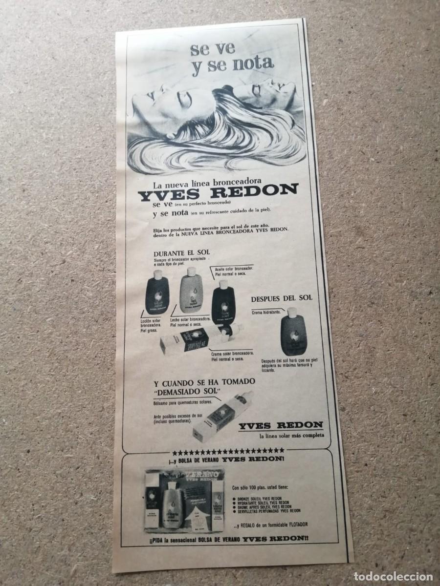 Otros Art&iacute;culos de Coleccionismo en Papel: ANUNCIO. LINEA BRONCEADORA YVES REDON