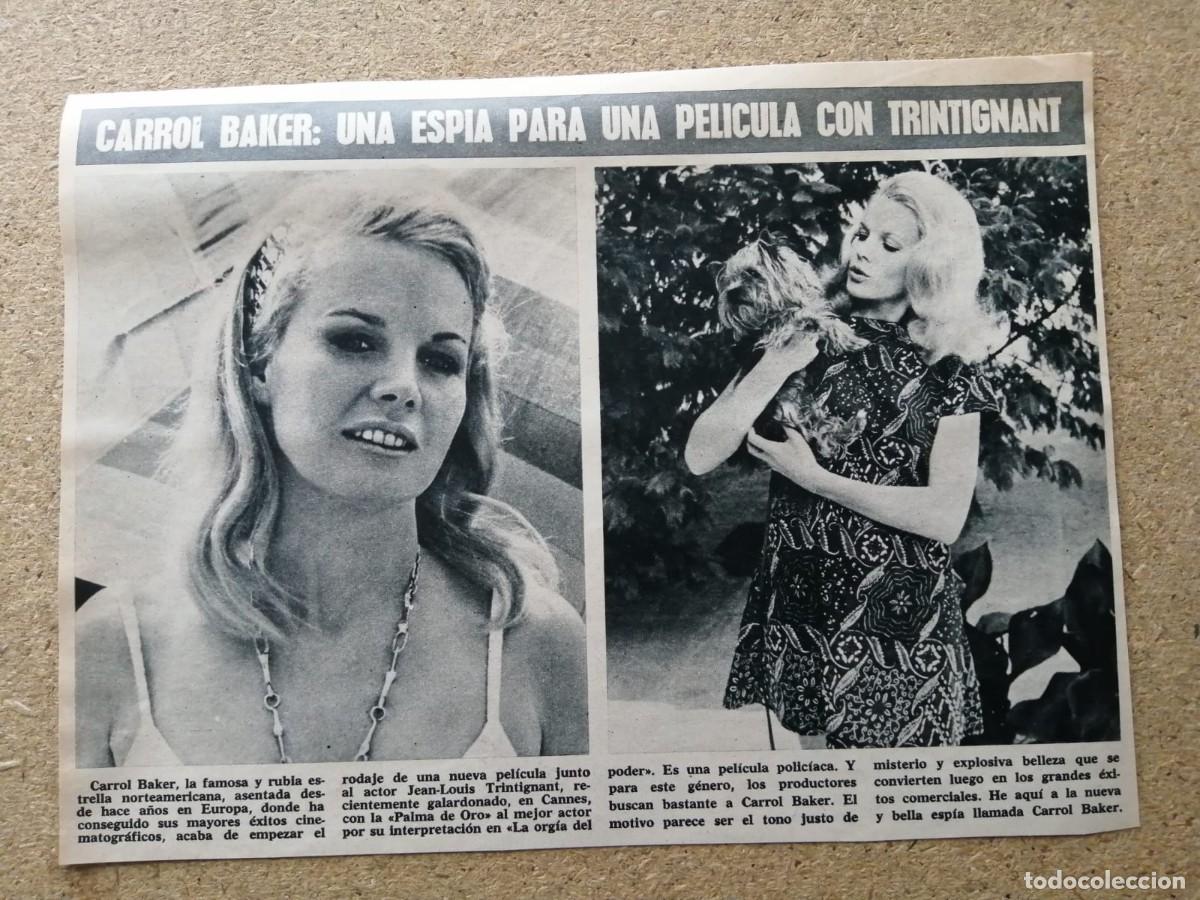 Otros Art&iacute;culos de Coleccionismo en Papel: REPORTAJE. CARROLL BAKER RUEDA CON JEAN LOUIS TRINTIGNANT