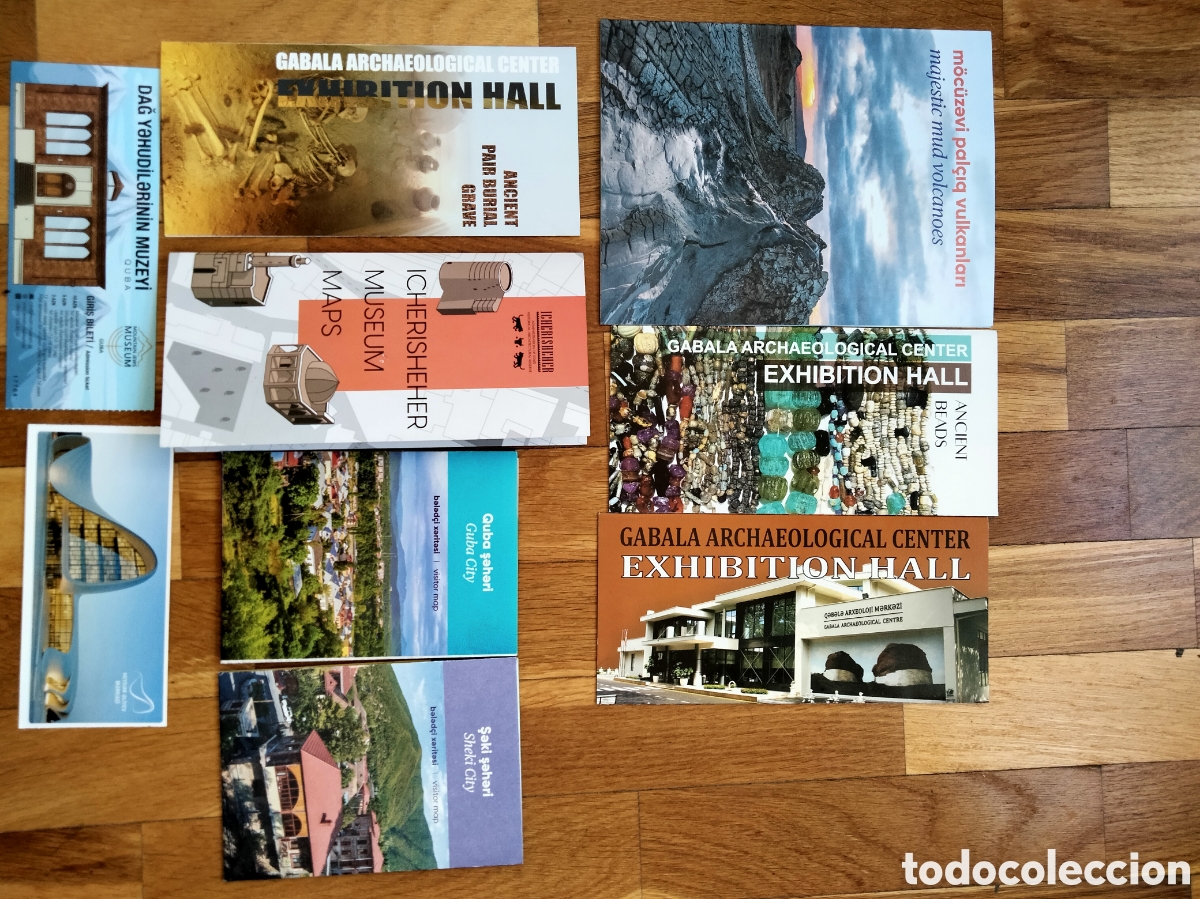 Otros Art&iacute;culos de Coleccionismo en Papel: Lote de tr&iacute;pticos y entradas de Azerbay&aacute;n. Bak&uacute;, Sheki, Guba, Gabala.