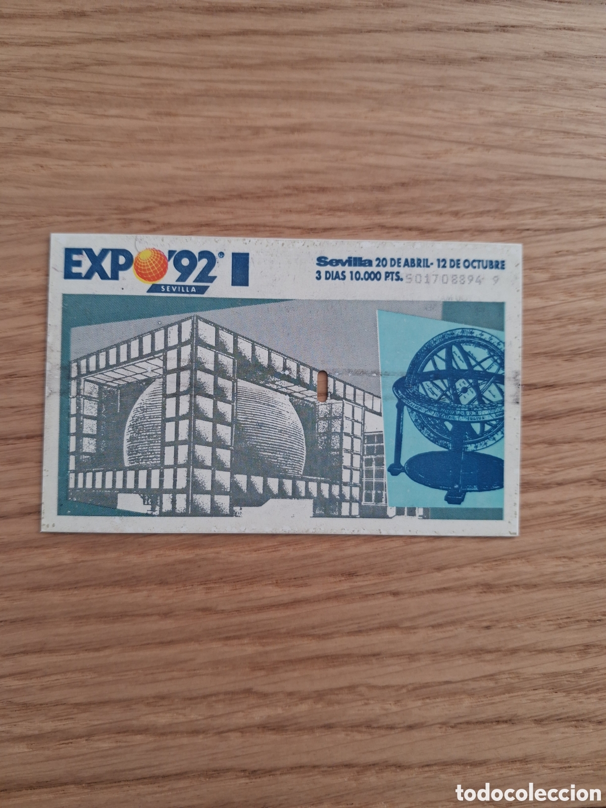 Otros Art&iacute;culos de Coleccionismo en Papel: Entrada adulto EXPO'92 Sevilla, usada
