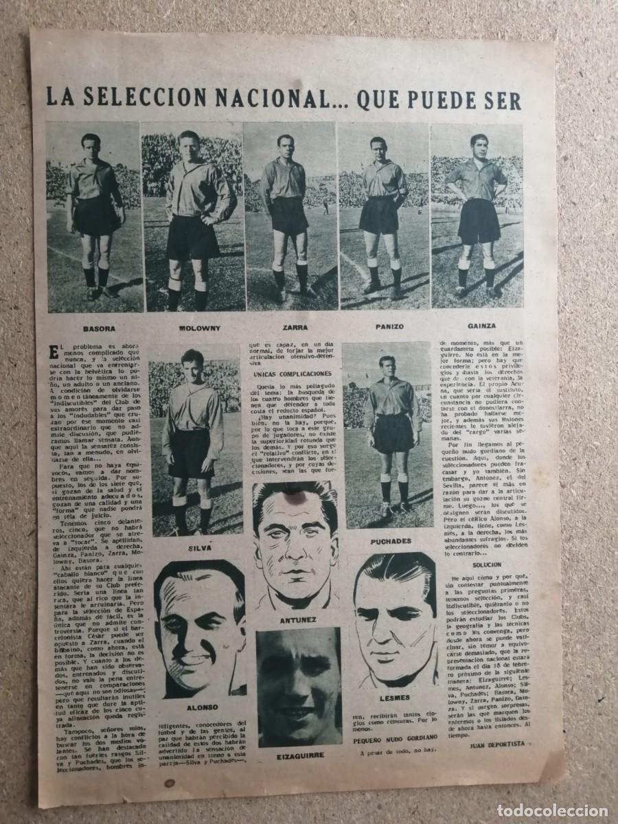 Otros Art&iacute;culos de Coleccionismo en Papel: REPORTAJE. LA SELECCION NACIONAL, QUE PUEDE SER