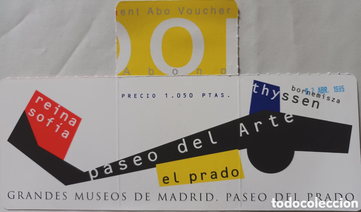Otros Art&iacute;culos de Coleccionismo en Papel: ENTRADA GRANDES MUSEOS DE MADRID