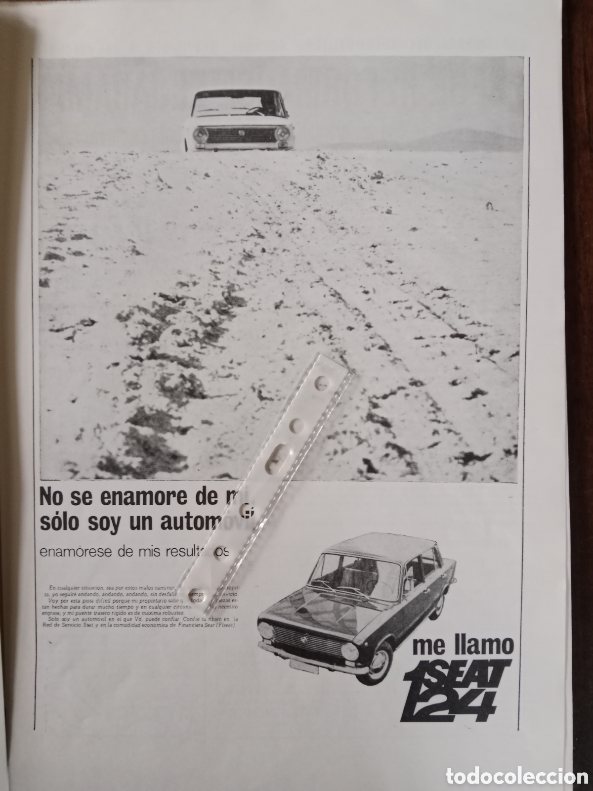Otros Art&iacute;culos de Coleccionismo en Papel: Publicidad autom&oacute;vil Seat 124 de 1969