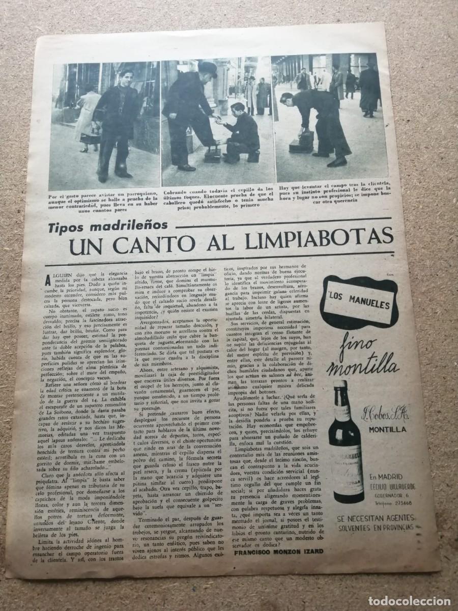 Otros Art&iacute;culos de Coleccionismo en Papel: REPORTAJE. TIPOS MADRILE&Ntilde;OS, UN CANTO AL LIMPIABOTAS