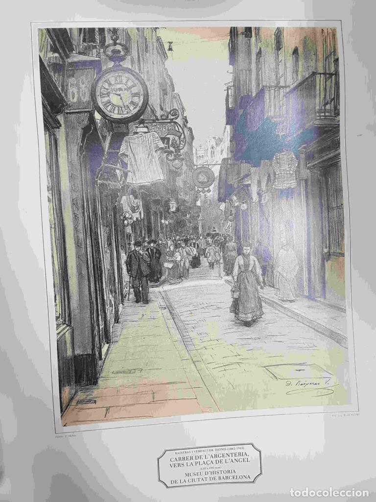 Otros art&iacute;culos de coleccionismo en papel: Lamina: Baixeras i Verdaguer, Dionis (1862-1943) Carrer de l'Argentaria vers la Pla&ccedil;a de l'Angel. Mu