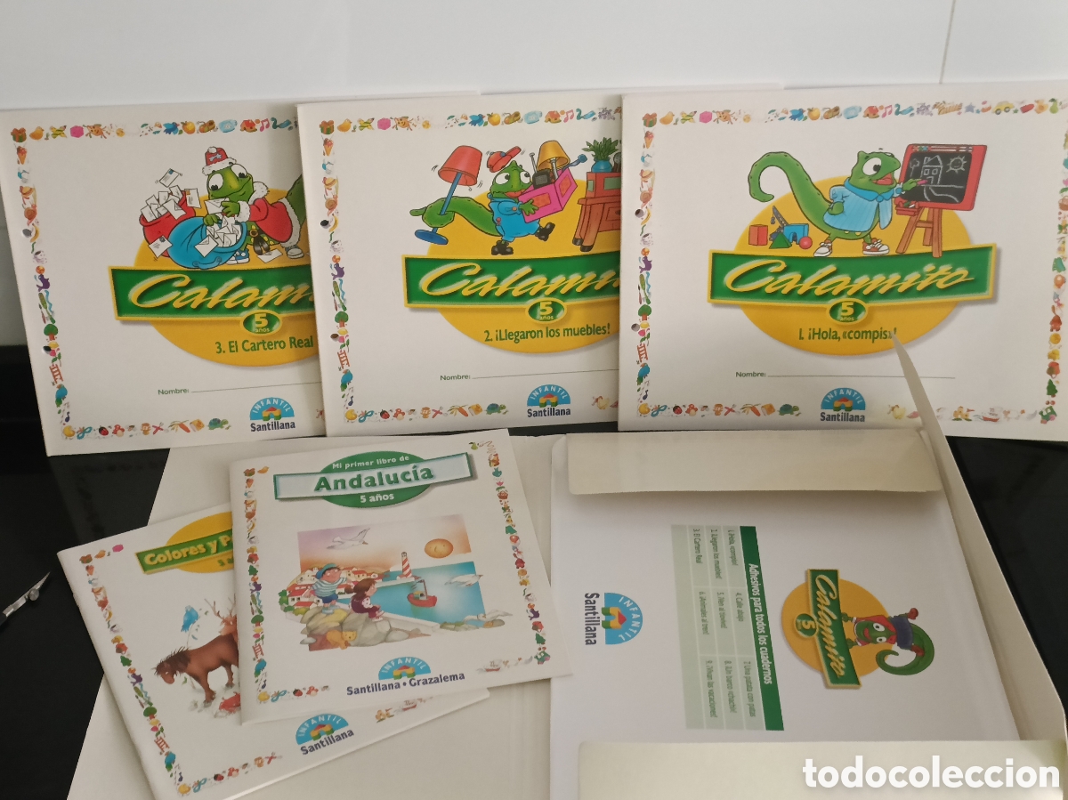 Otros Art&iacute;culos de Coleccionismo en Papel: Vintage lote carpeta precintada Calamito 5 a&ntilde;os Santillana infantil