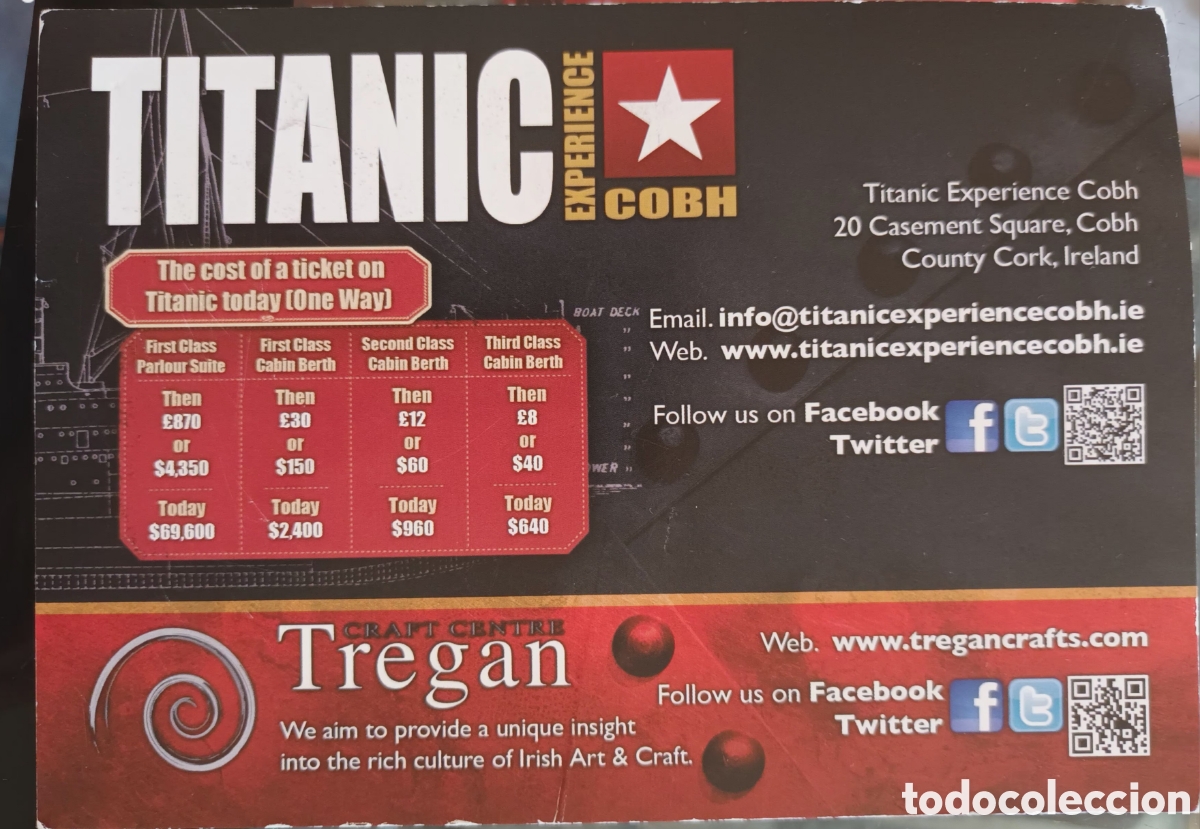 Otros Art&iacute;culos de Coleccionismo en Papel: ENTRADA TITANIC EXPERIENCE COBH