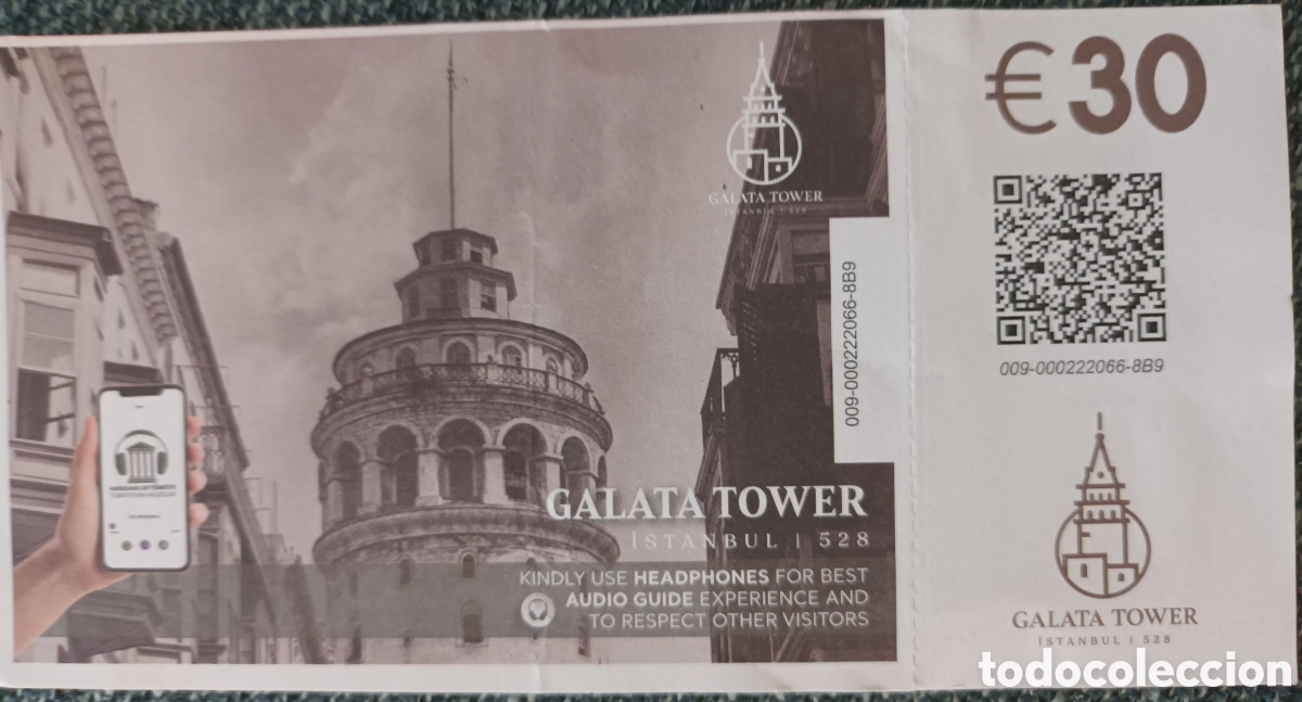 Otros Art&iacute;culos de Coleccionismo en Papel: ENTRADA TORRE GALATA. TURQU&Iacute;A