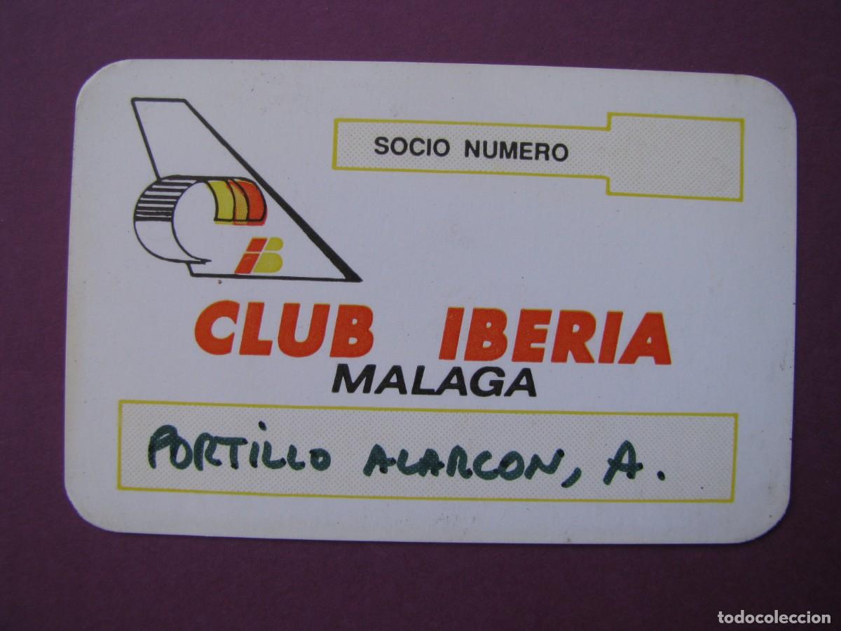 Otros Art&iacute;culos de Coleccionismo en Papel: TARJETA DEL SOCIO CLUB IBERIA MALAGA. PAPEL.