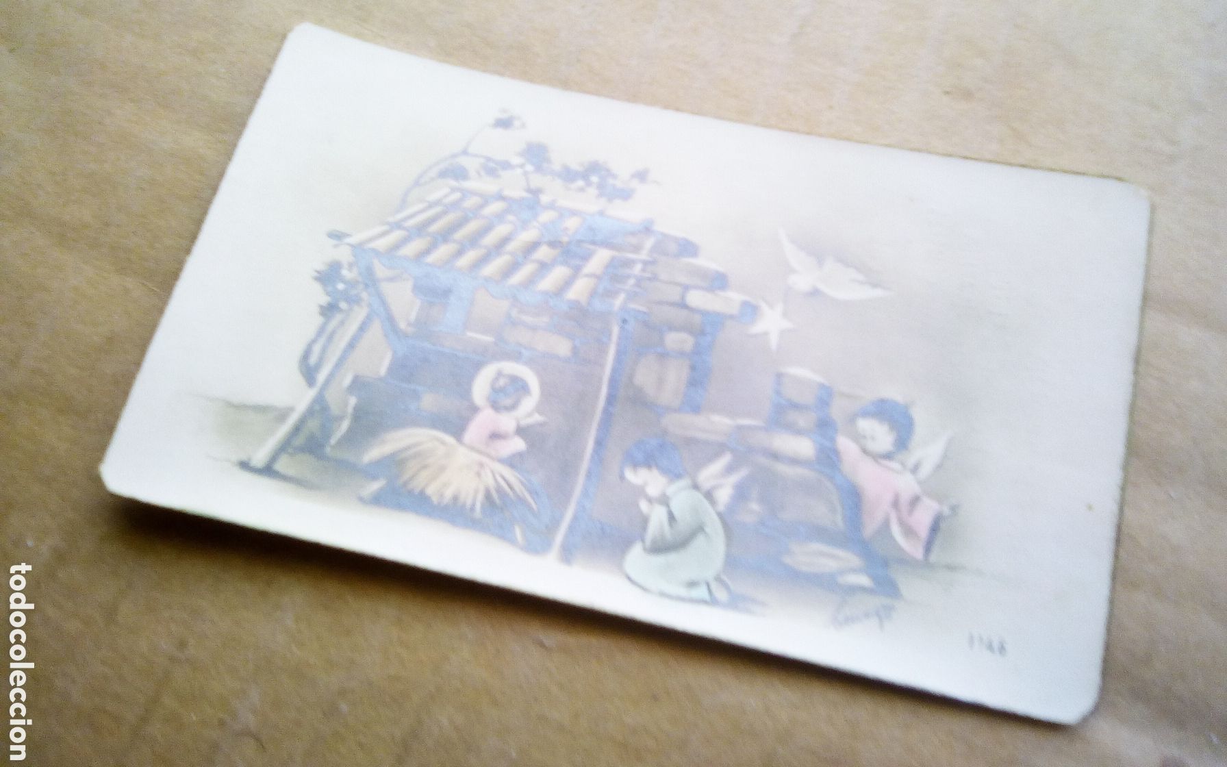 Otros Art&iacute;culos de Coleccionismo en Papel: Estampita recordatorio primera comuni&oacute;n. A&ntilde;o 1953. Requena.