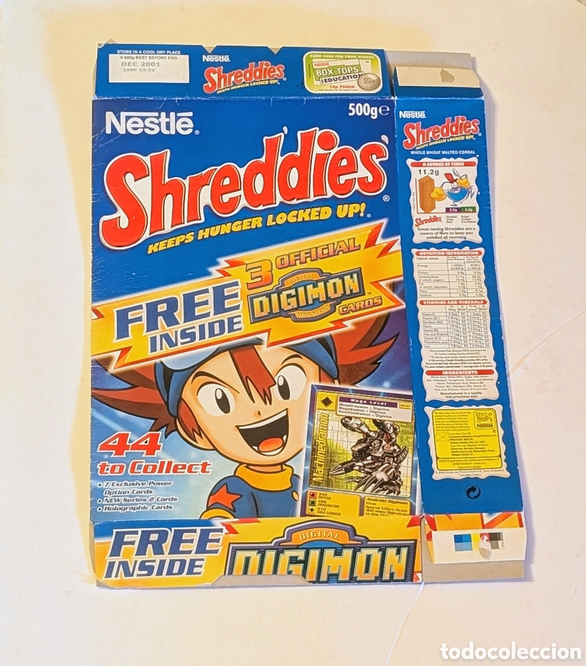 Otros Art&iacute;culos de Coleccionismo en Papel: In&eacute;dita Caja cereales cromos cards Digimon. Pok&eacute;mon. &iexcl;Muy Rara!!
