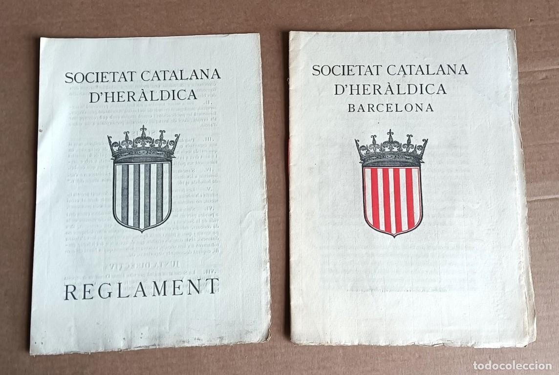 Otros Art&iacute;culos de Coleccionismo en Papel: 2 boletines SOCIETAT CATALANA D&acute;HERALDICA BARCELONA - SOCIETAT CATALANA D&acute;HERALDICA REGLAMENT