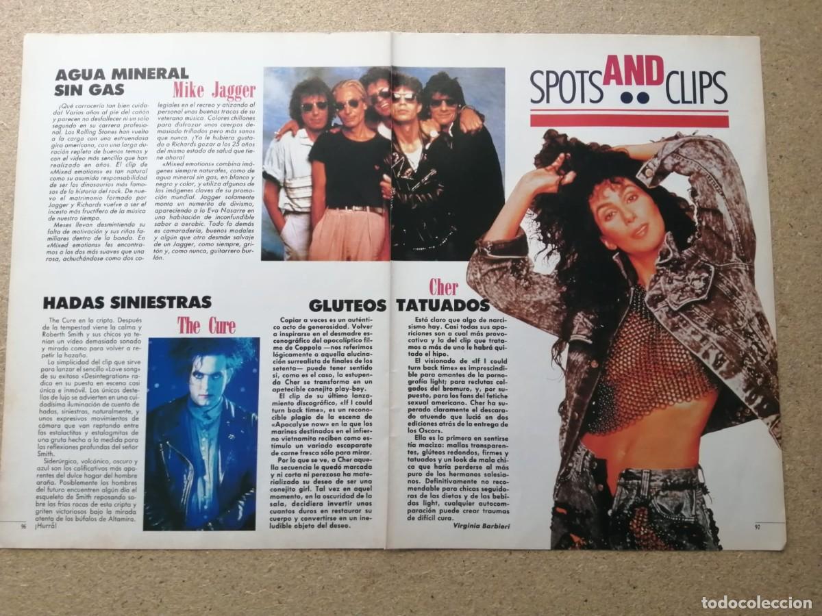 Altri oggetti di carta: REPORTAJE. CHER - MICK JAGGER - THE CURE