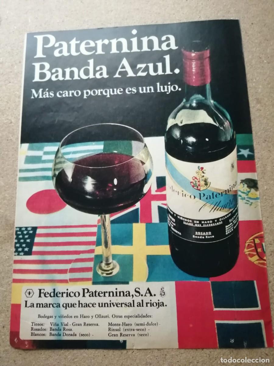Otros Art&iacute;culos de Coleccionismo en Papel: ANUNCIO. PATERNINA BANDA AZUL