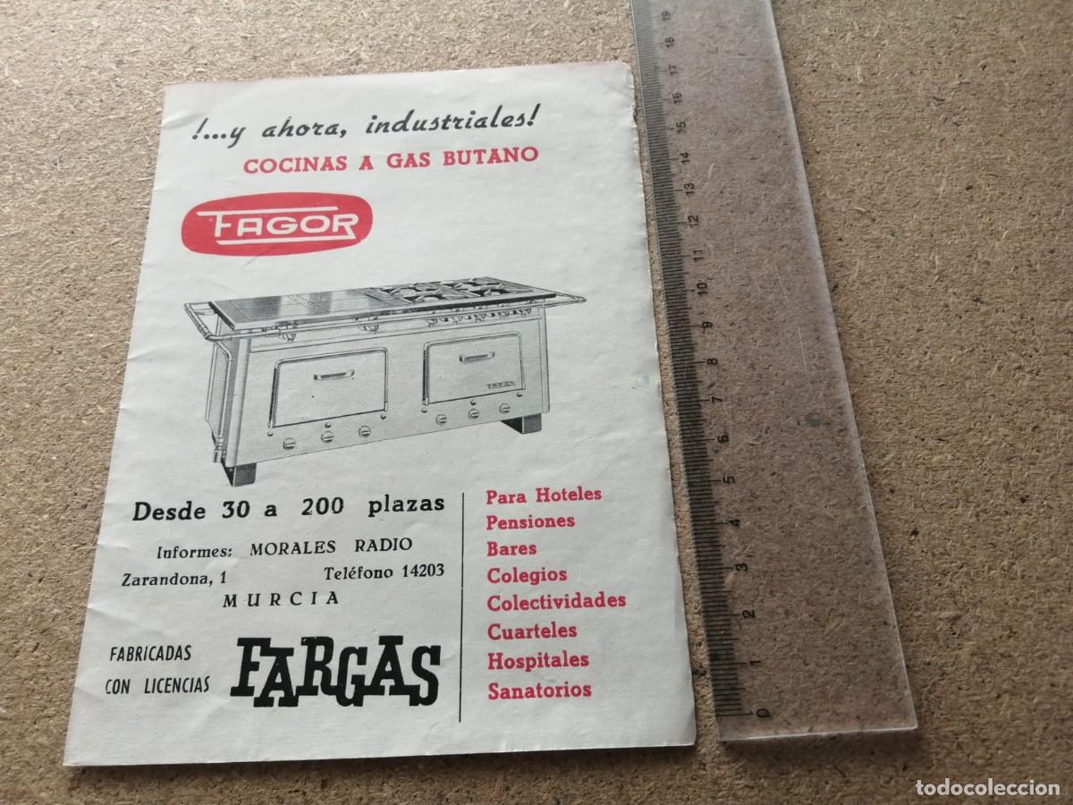 Otros Art&iacute;culos de Coleccionismo en Papel: ANUNCIO. COCINAS FAGOR, MORALES RADIO (ZARANDONA, MURCIA)