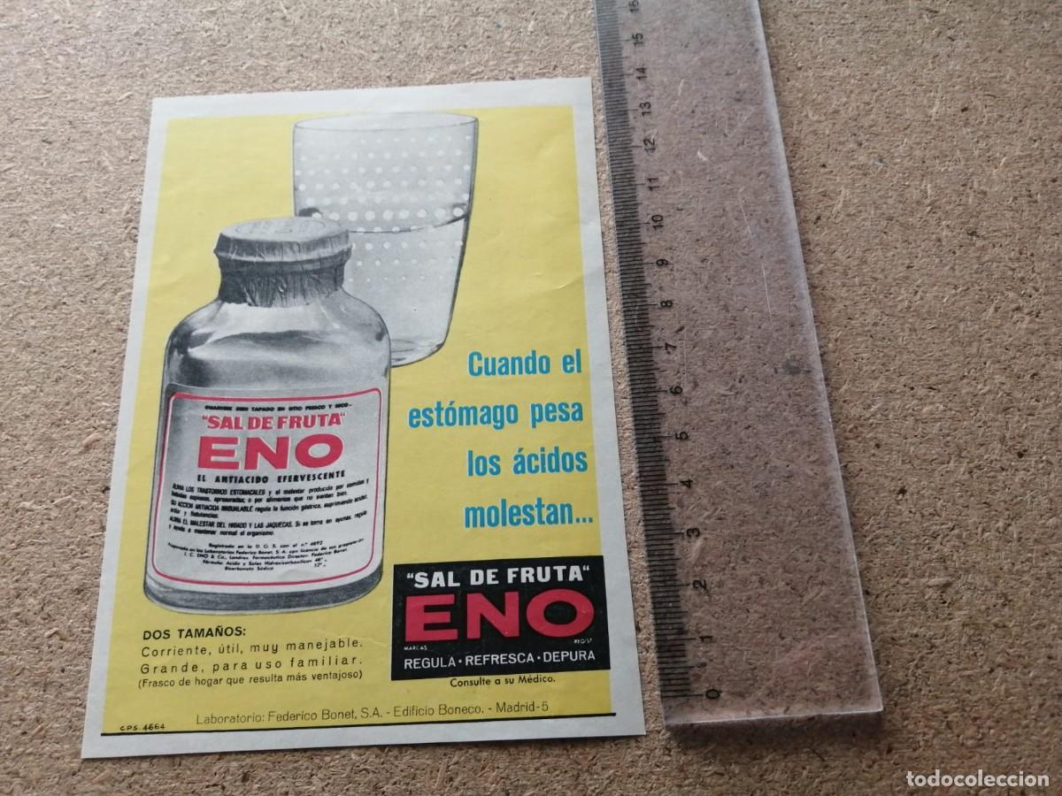 Otros Art&iacute;culos de Coleccionismo en Papel: ANUNCIO. SAL DE FRUTAS ENO (A&Ntilde;OS 60)