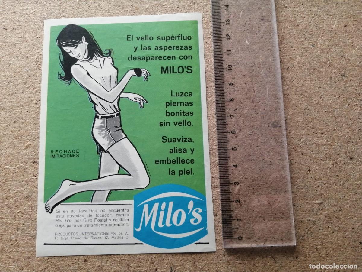 Otros Art&iacute;culos de Coleccionismo en Papel: ANUNCIO. MILO'S EMBELLECEDOR DE PIEL