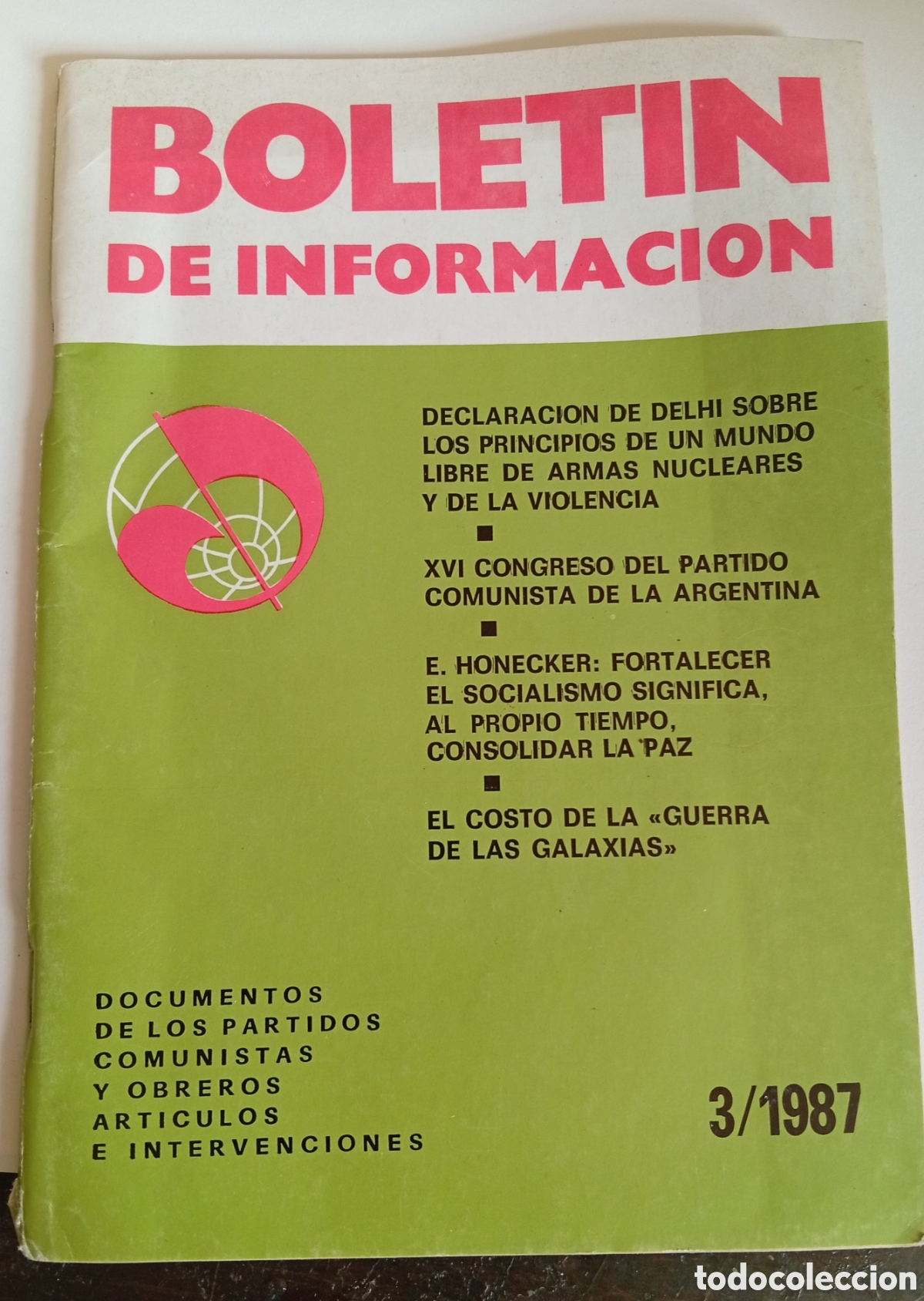 Otros Art&iacute;culos de Coleccionismo en Papel: Bolet&iacute;n de informaci&oacute;n de los partidos comunistas