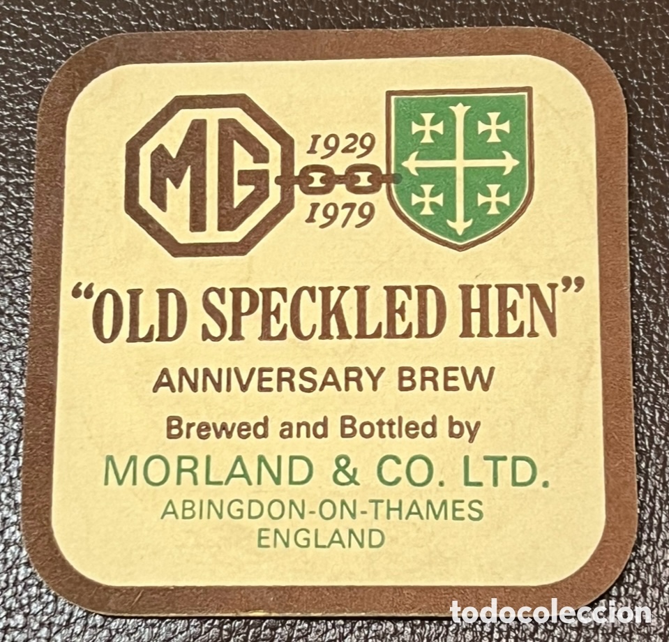 Otros Art&iacute;culos de Coleccionismo en Papel: Posavasos. Cerveza MG MORLAND & CO. &ldquo;Old Specckled Hen&rdquo;. A&ntilde;os 70.