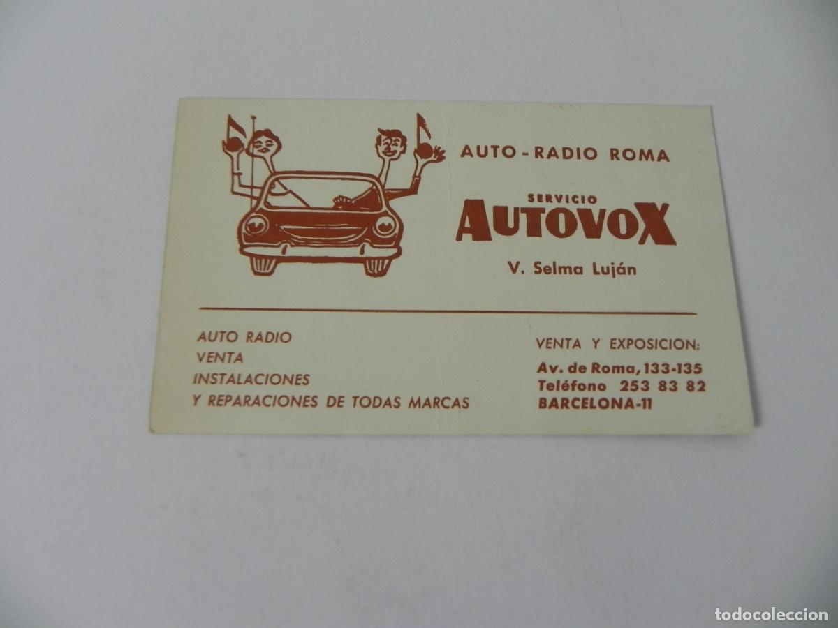 Otros Art&iacute;culos de Coleccionismo en Papel: Antigua Tarjeta Auto-Radio Roma Barcelona - Publicidad Autovox - Con Mapa Callejero Eixample