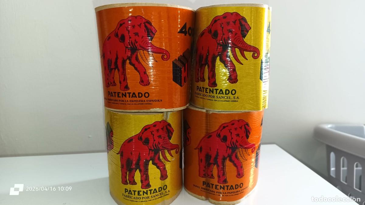 Otros Art&iacute;culos de Coleccionismo en Papel: 4 UNIDADES PAPEL HIGIENICO &rdquo;EL ELEFANTE&rdquo;