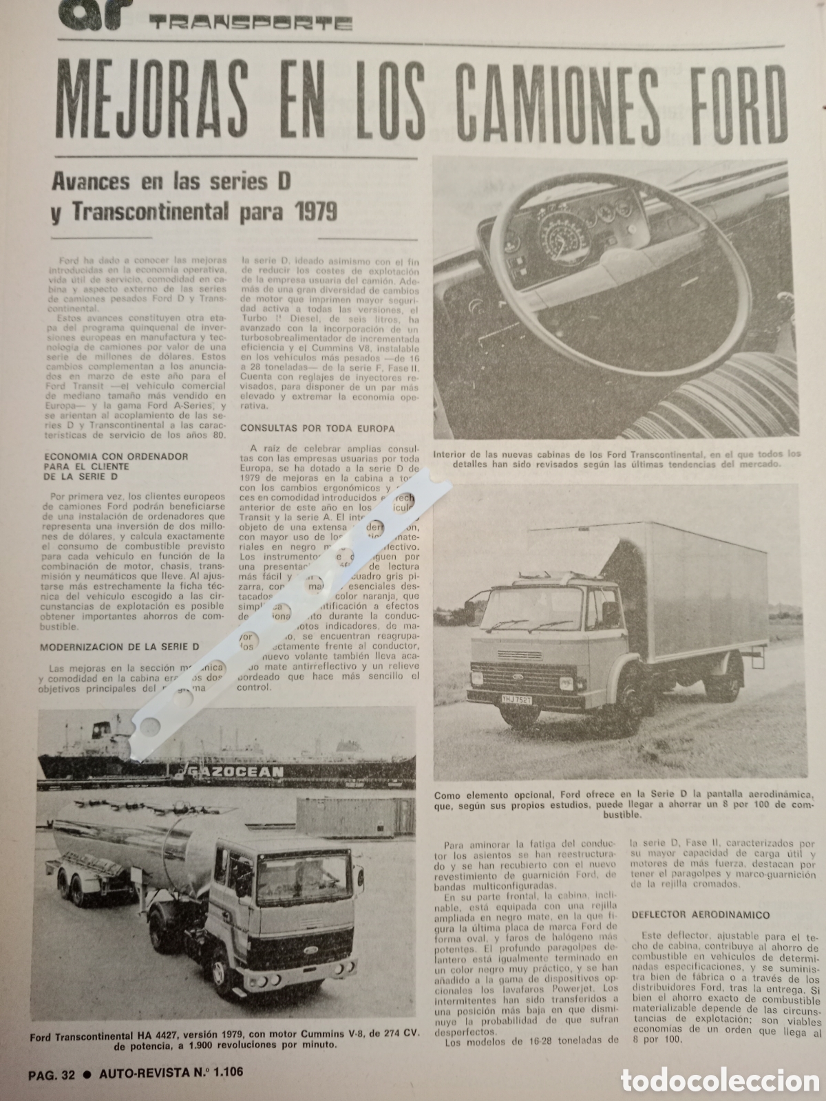 Otros Art&iacute;culos de Coleccionismo en Papel: Reportaje cami&oacute;n Ford de 1978