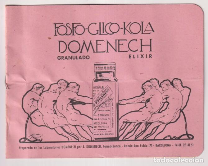 Otros Art&iacute;culos de Coleccionismo en Papel: Librito. Publicidad de Fosfo-Glico-kola Dom&eacute;nech. Granulado y elixir