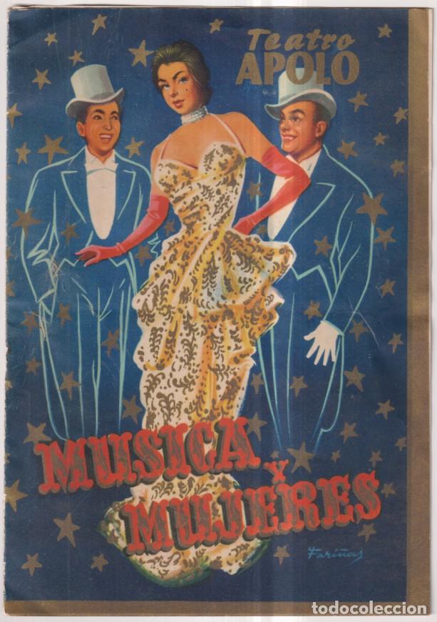 Otros Art&iacute;culos de Coleccionismo en Papel: Teatro Apolo, M&uacute;sica y mujeres. Programa (23x16 cm) 8 p&aacute;ginas. A&ntilde;o 1950 o 1951