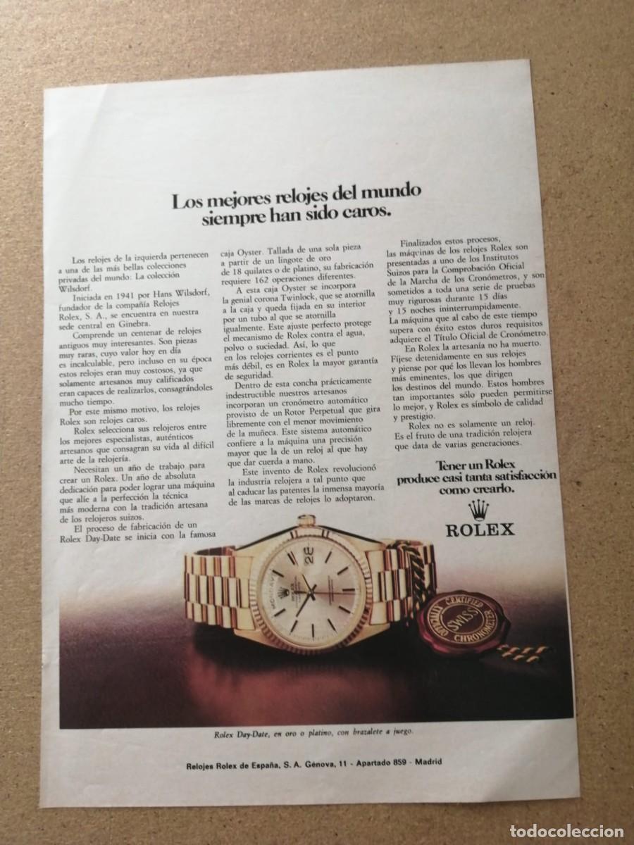 Otros Art&iacute;culos de Coleccionismo en Papel: ANUNCIO. ROLEX......