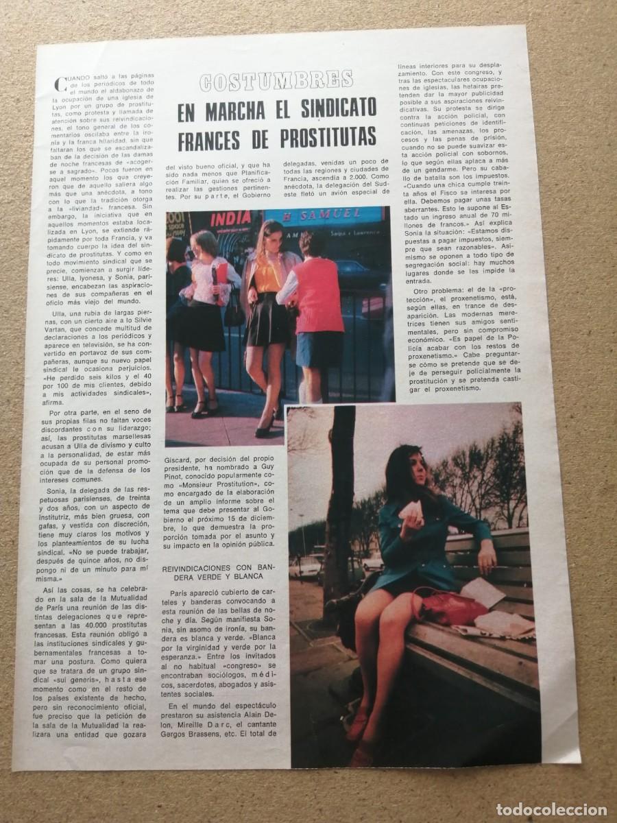 Otros Art&iacute;culos de Coleccionismo en Papel: REPORTAJE. EN MARCHA EL SINDICATO FRANCES DE PROSTITUTAS