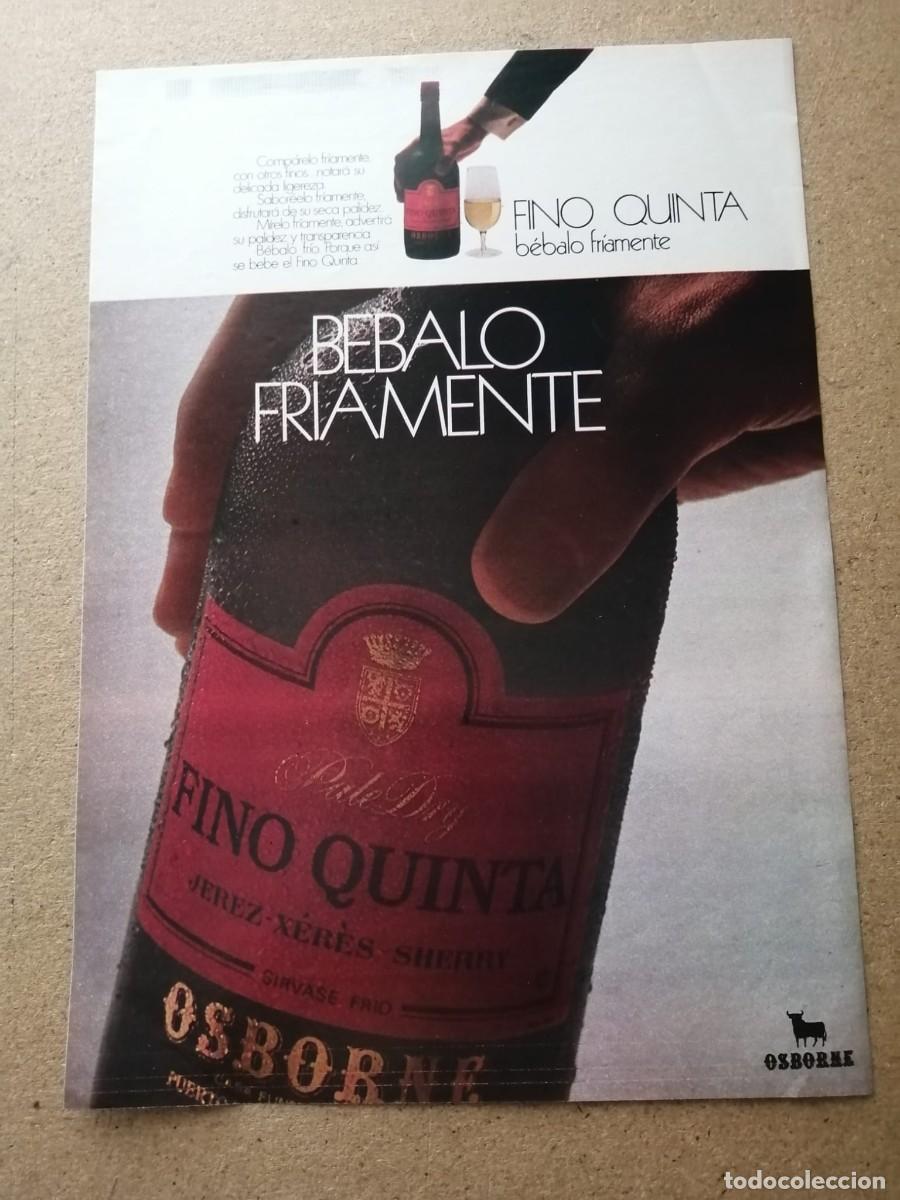 Otros Art&iacute;culos de Coleccionismo en Papel: ANUNCIO. FINO QUINTA