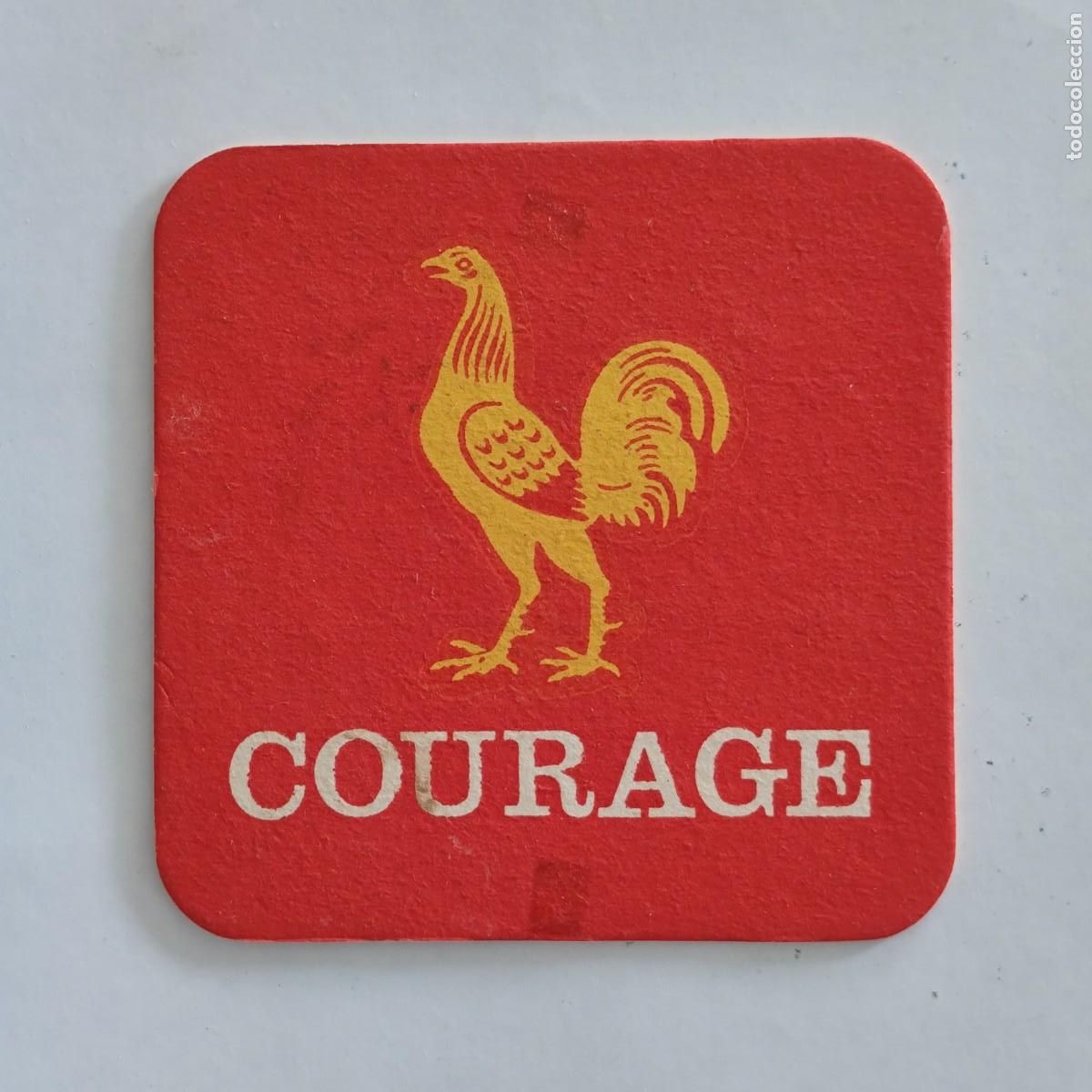 Otros Art&iacute;culos de Coleccionismo en Papel: POSAVASOS - COURAGE - CERVEZA - GALLO AVE FAUNA