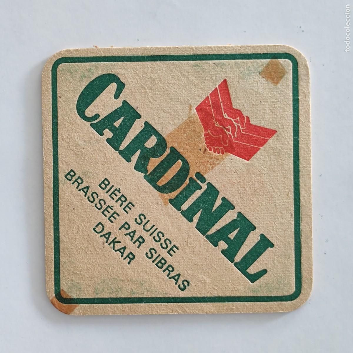 Otros Art&iacute;culos de Coleccionismo en Papel: POSAVASOS - CARDINAL - CERVEZA - BIERE SUISSE BRASSEE PAR SIBRAS DAKAR - SENEGAL AFRICA