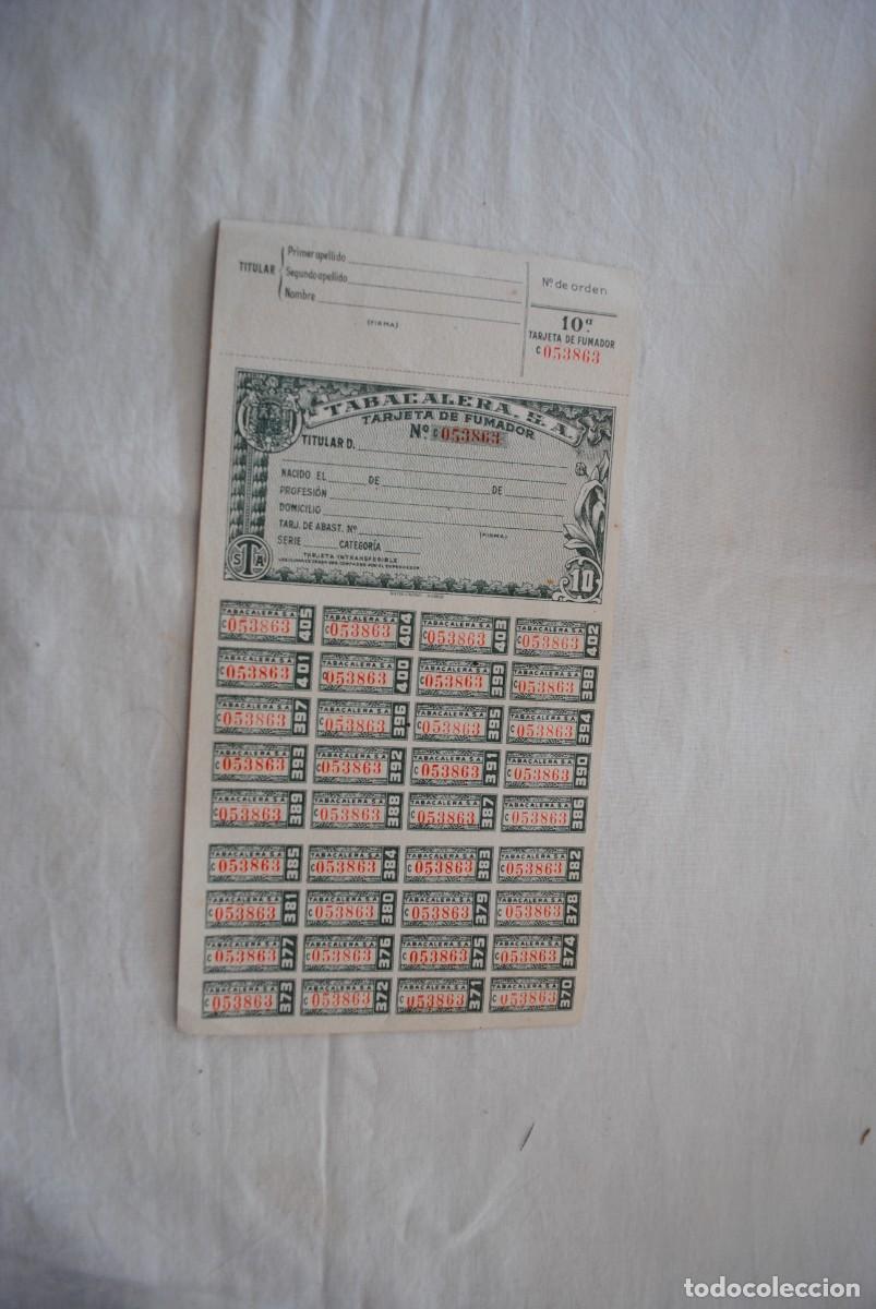 Otros Art&iacute;culos de Coleccionismo en Papel: TABACALERA , TARJETA DE FUMADOR .