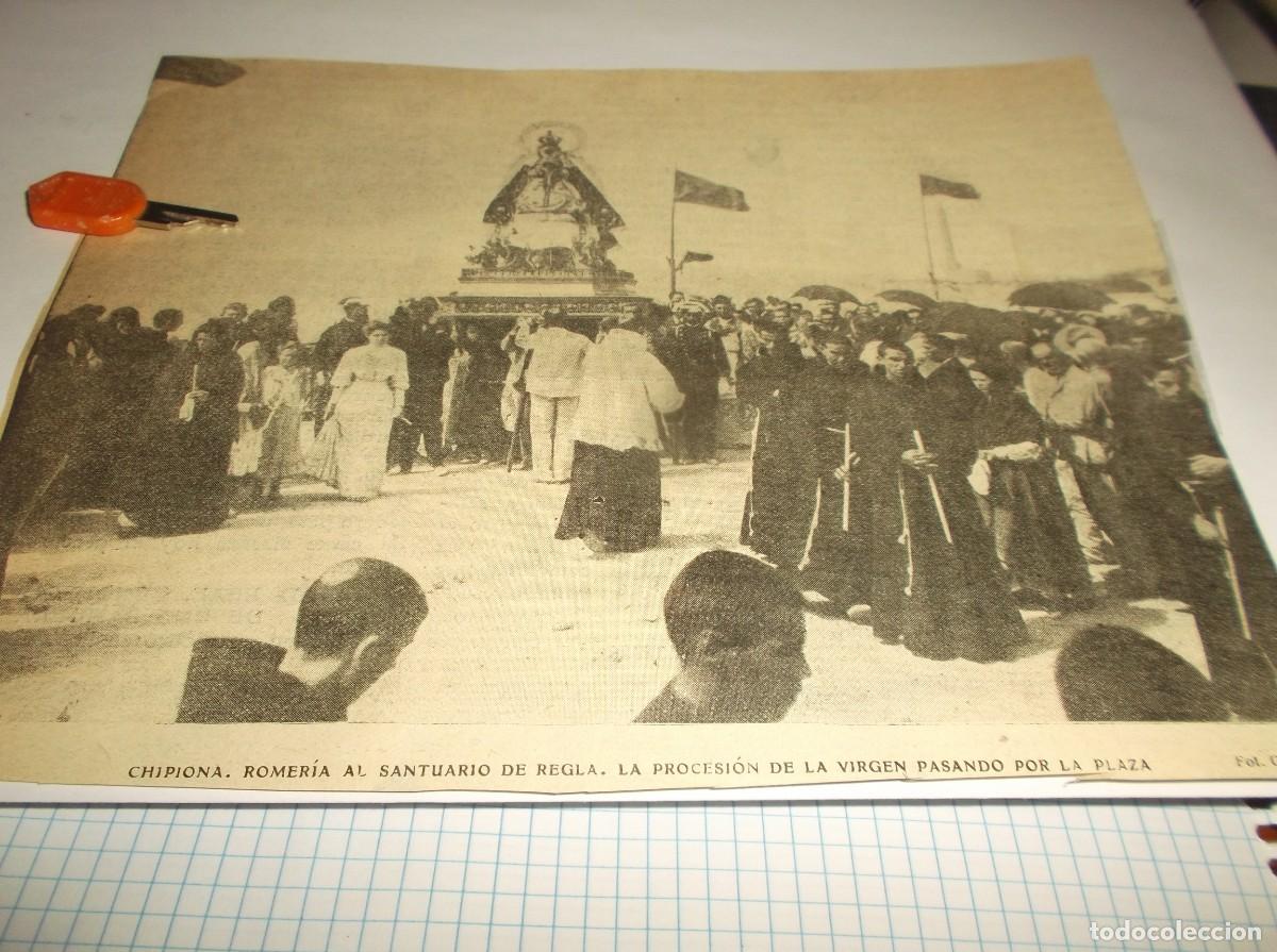 Otros Art&iacute;culos de Coleccionismo en Papel: RECORTE A&Ntilde;O 1905 - CHIPIONA(C&Aacute;DIZ)ROMERIA VIRGEN NTRA.SRA.DE REGLA,PROCESI&Oacute;N VIRGEN(Fot.Castroverde