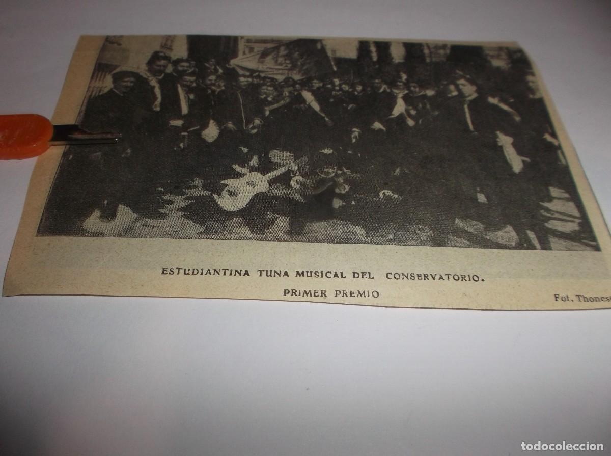 Otros Art&iacute;culos de Coleccionismo en Papel: RECORTE A&Ntilde;O 1905(MADRID)FIESTAS LA TUNA ESTUDIANTINA MUSICAL DEL CONSERVATORIO,1&ordm; PREMIO